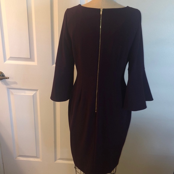 Classic ElegantCalvin Klein Burgundy Fall/Winter Dress - Picture 3 of 12